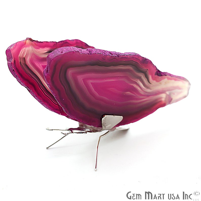 Natural Agate Geode Home Decor Butterfly